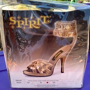 Gold Embellished Costume Heels